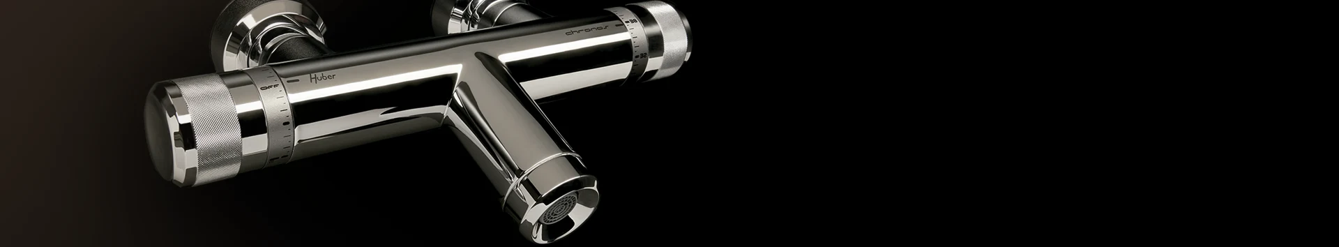 Sistema de ducha rainfall Huber en negro mate — diseño italiano de alto rendimiento